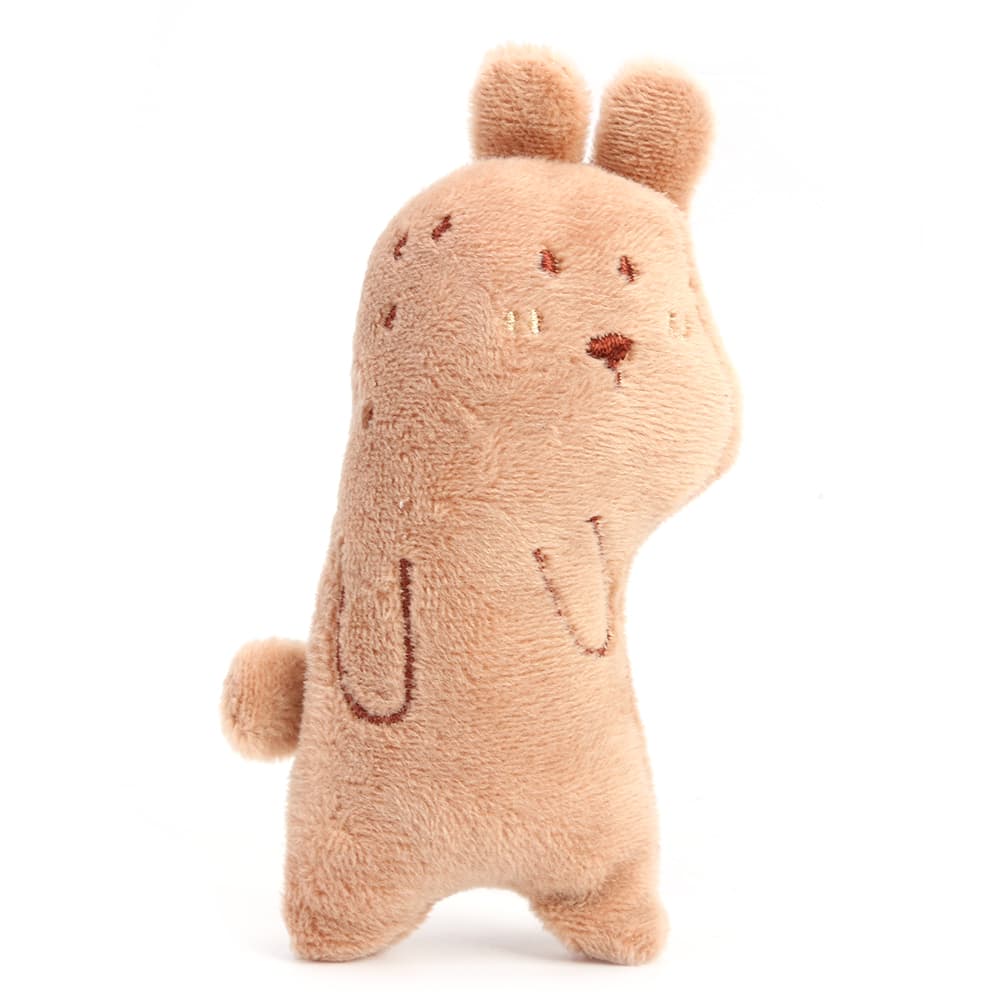 Peluche chat à herbe à chat (tissu doux, marron)