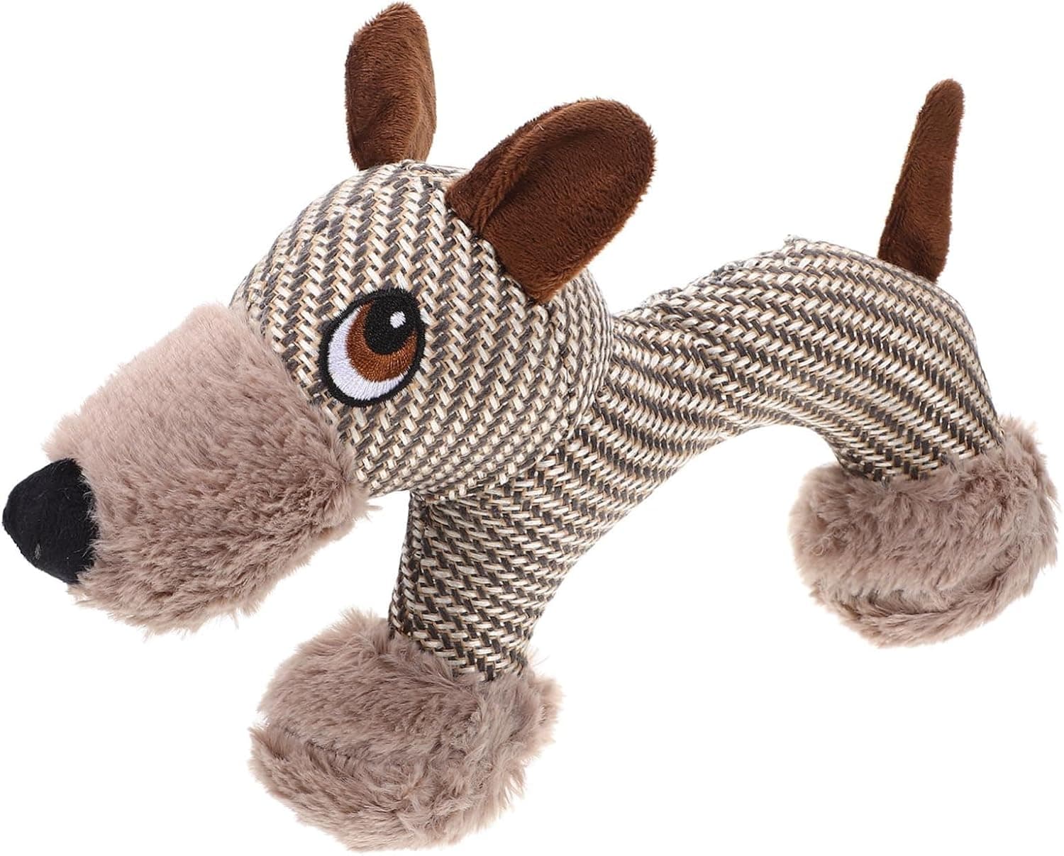Peluche chien à mâcher en tissu tressé (30 cm)