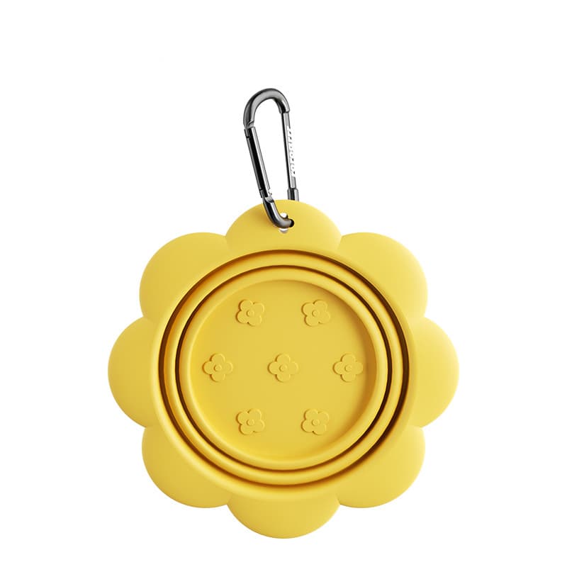 Gamelle pliable de voyage pour chien avec mousqueton